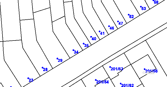 Parcela st. 35 v KÚ Popovice u Rajhradu, Katastrální mapa