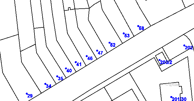 Parcela st. 47 v KÚ Popovice u Rajhradu, Katastrální mapa