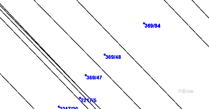 Parcela st. 369/48 v KÚ Popovice u Rajhradu, Katastrální mapa