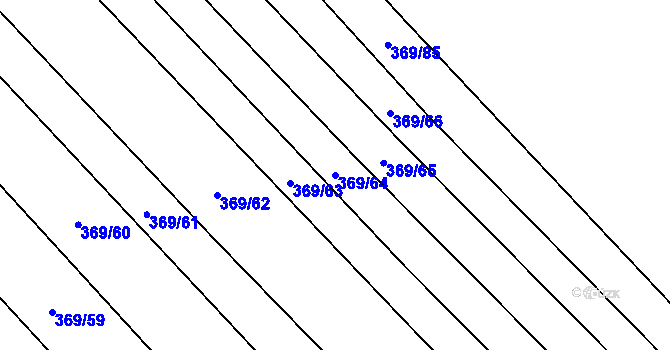 Parcela st. 369/64 v KÚ Popovice u Rajhradu, Katastrální mapa