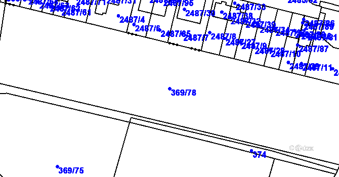 Parcela st. 369/78 v KÚ Popovice u Rajhradu, Katastrální mapa