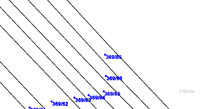 Parcela st. 369/85 v KÚ Popovice u Rajhradu, Katastrální mapa