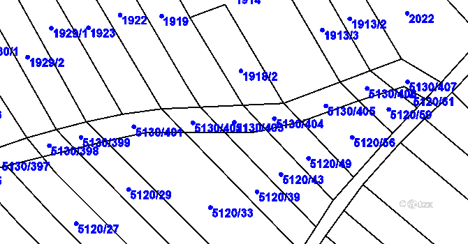 Parcela st. 5130/403 v KÚ Popovice u Uherského Hradiště, Katastrální mapa