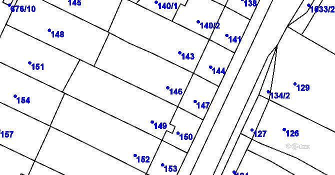 Parcela st. 146 v KÚ Popůvky u Brna, Katastrální mapa