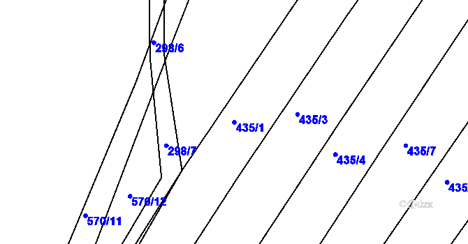 Parcela st. 435/1 v KÚ Popůvky u Brna, Katastrální mapa