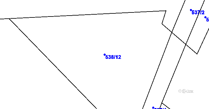 Parcela st. 538/12 v KÚ Popůvky nad Jihlavou, Katastrální mapa