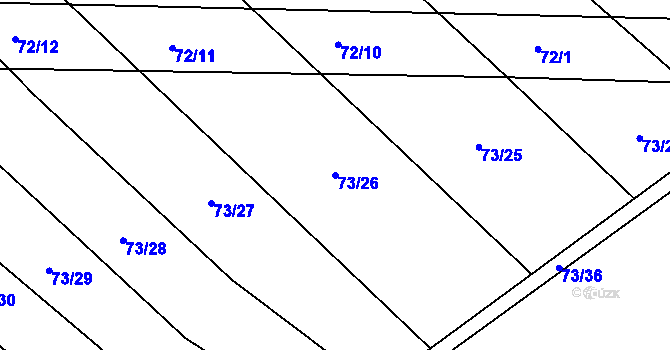 Parcela st. 73/26 v KÚ Popůvky u Kojetína, Katastrální mapa