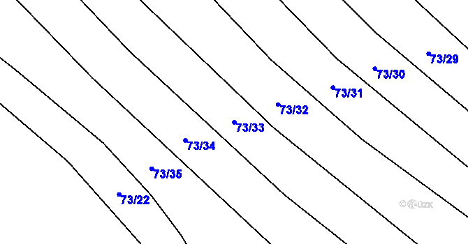Parcela st. 73/33 v KÚ Popůvky u Kojetína, Katastrální mapa