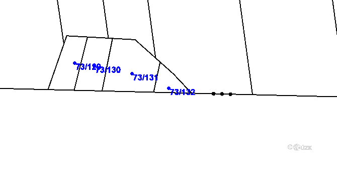 Parcela st. 73/132 v KÚ Popůvky u Kojetína, Katastrální mapa