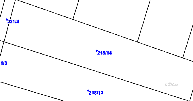 Parcela st. 218/14 v KÚ Popůvky u Kojetína, Katastrální mapa