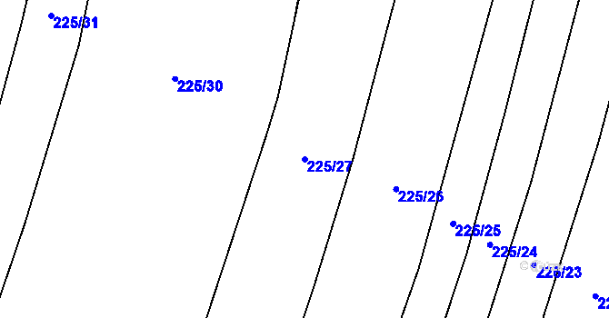 Parcela st. 225/27 v KÚ Popůvky u Kojetína, Katastrální mapa