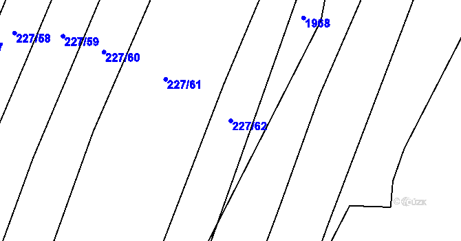 Parcela st. 227/62 v KÚ Popůvky u Kojetína, Katastrální mapa