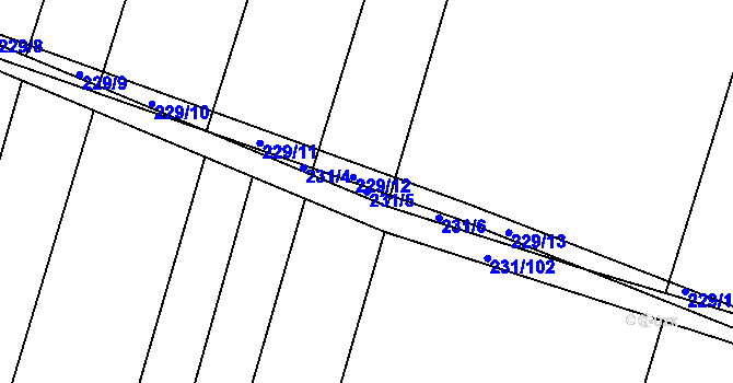 Parcela st. 231/5 v KÚ Popůvky u Kojetína, Katastrální mapa