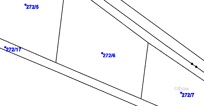 Parcela st. 272/6 v KÚ Popůvky u Kojetína, Katastrální mapa