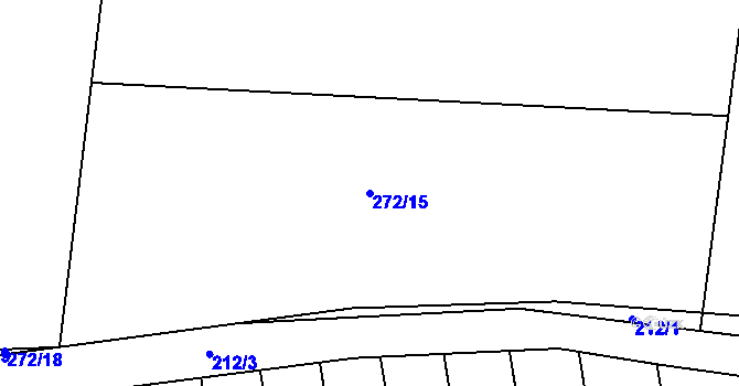 Parcela st. 272/15 v KÚ Popůvky u Kojetína, Katastrální mapa