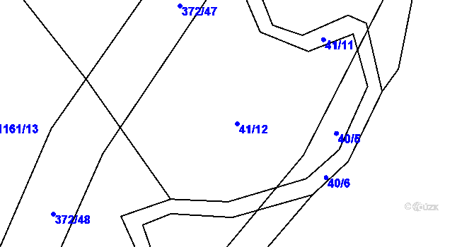 Parcela st. 41/12 v KÚ Poruba nad Bečvou, Katastrální mapa