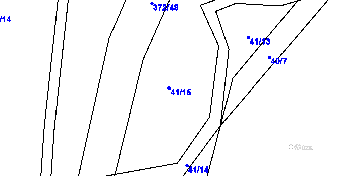 Parcela st. 41/15 v KÚ Poruba nad Bečvou, Katastrální mapa