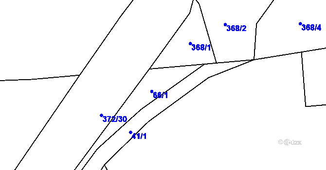Parcela st. 66/1 v KÚ Poruba nad Bečvou, Katastrální mapa