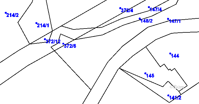 Parcela st. 148/1 v KÚ Poruba nad Bečvou, Katastrální mapa