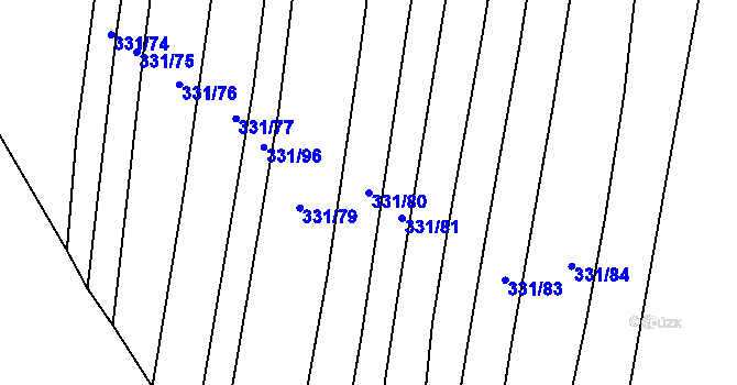 Parcela st. 331/80 v KÚ Poruba nad Bečvou, Katastrální mapa