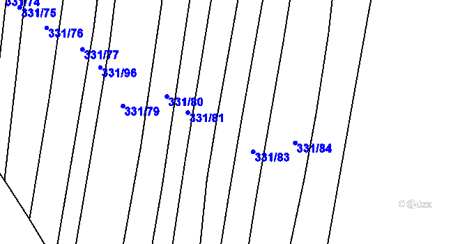 Parcela st. 331/82 v KÚ Poruba nad Bečvou, Katastrální mapa