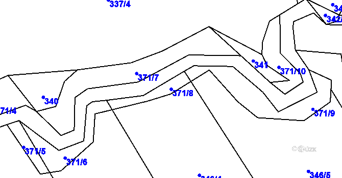 Parcela st. 371/8 v KÚ Poruba nad Bečvou, Katastrální mapa