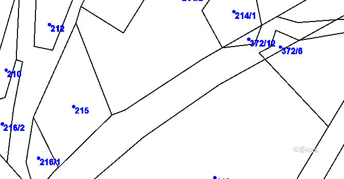 Parcela st. 372/5 v KÚ Poruba nad Bečvou, Katastrální mapa