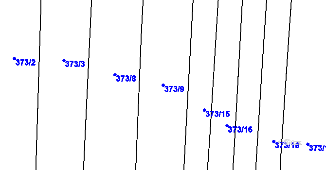 Parcela st. 373/9 v KÚ Poruba nad Bečvou, Katastrální mapa