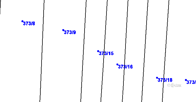 Parcela st. 373/15 v KÚ Poruba nad Bečvou, Katastrální mapa