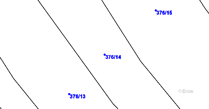 Parcela st. 376/14 v KÚ Poruba nad Bečvou, Katastrální mapa