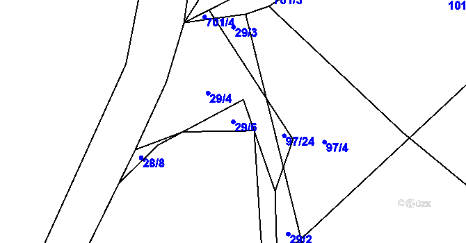 Parcela st. 29/6 v KÚ Tuchonice, Katastrální mapa