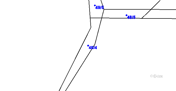 Parcela st. 49/4 v KÚ Tuchonice, Katastrální mapa