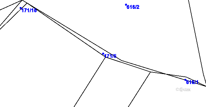 Parcela st. 171/5 v KÚ Tuchonice, Katastrální mapa