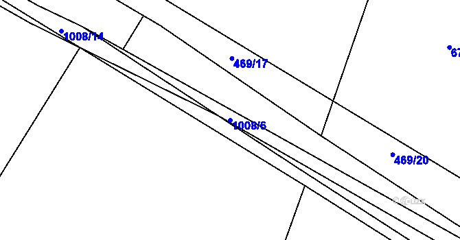 Parcela st. 1008/6 v KÚ Horní Poříčí, Katastrální mapa