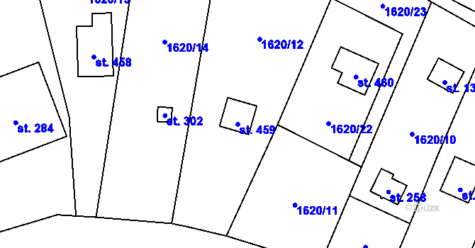 Parcela st. 459 v KÚ Poříčí nad Sázavou, Katastrální mapa