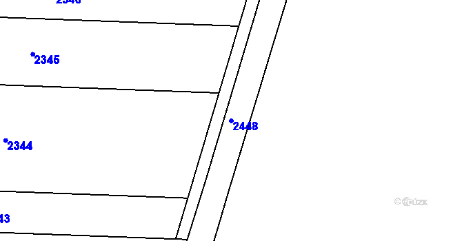 Parcela st. 2448 v KÚ Pořín, Katastrální mapa