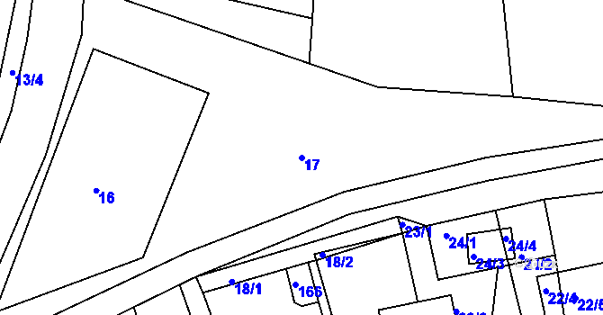 Parcela st. 17 v KÚ Vrbka u Postoloprt, Katastrální mapa