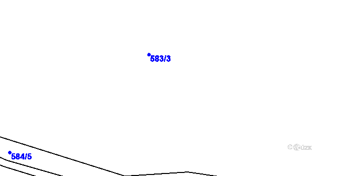 Parcela st. 584/13 v KÚ Postřekov, Katastrální mapa