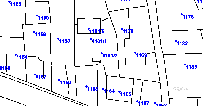 Parcela st. 1161/2 v KÚ Postřelmov, Katastrální mapa