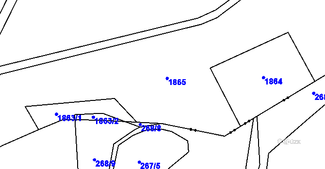 Parcela st. 574/2 v KÚ Milovanice, Katastrální mapa