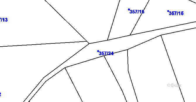 Parcela st. 357/24 v KÚ Důl, Katastrální mapa