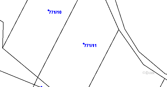 Parcela st. 771/11 v KÚ Pošná, Katastrální mapa