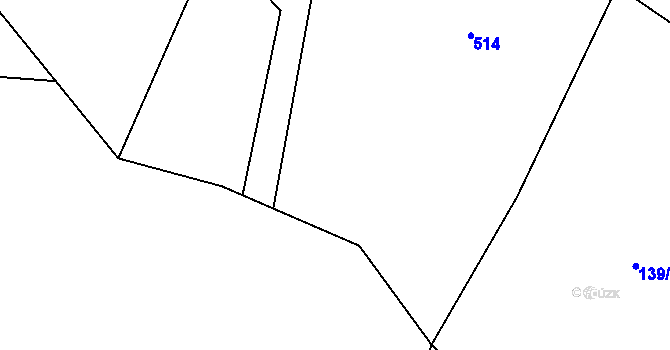 Parcela st. 139/5 v KÚ Proseč u Pošné, Katastrální mapa