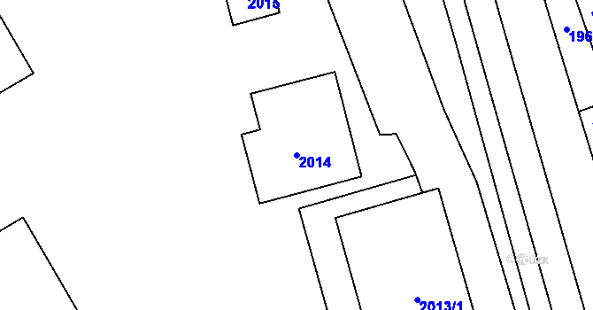 Parcela st. 2014 v KÚ Poštorná, Katastrální mapa