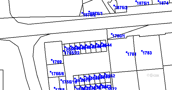 Parcela st. 3547 v KÚ Poštorná, Katastrální mapa