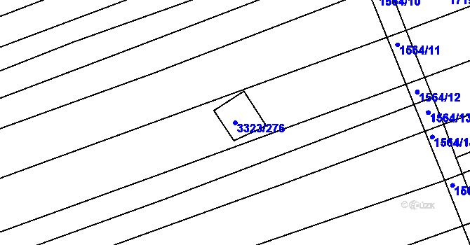 Parcela st. 3323/276 v KÚ Poštorná, Katastrální mapa