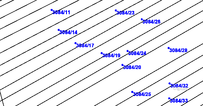 Parcela st. 3084/19 v KÚ Poštorná, Katastrální mapa