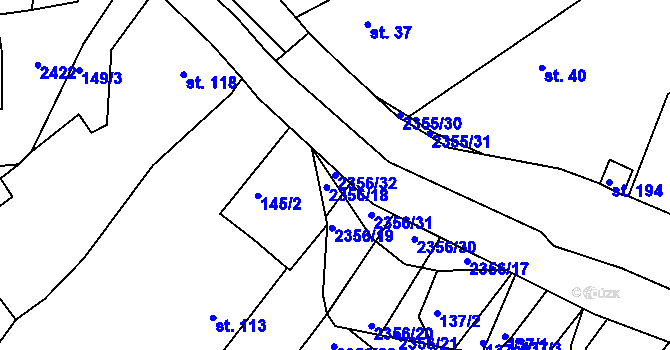 Parcela st. 2356/32 v KÚ Poteč, Katastrální mapa