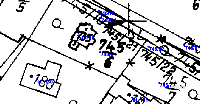 Parcela st. 745/6 v KÚ Potštejn, Katastrální mapa