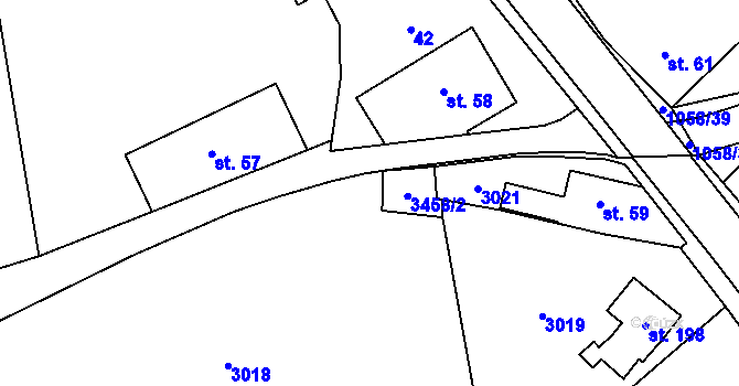 Parcela st. 971/21 v KÚ Potštejn, Katastrální mapa